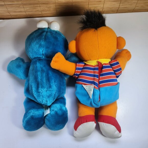 Vintage Cookie Monster and Ernie 1996 Tyco Plush Toys Sesame Street Jim Hensen - Picture 5 of 10